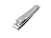 Unique Bargains Metal Large Silver Tone Nail Clippers Trimmer Cutter w File