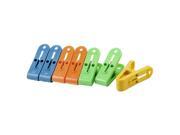 Unique Bargains 7 Pcs Home House Multicolored Plastic Clothes Clips Hanging Pins Pegs