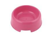 Unique Bargains Pink Plastic Water Food Drink Bowl Dish Feeder 4 for Pet Dog Cat