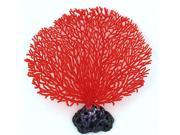 Aquarium Plastic Artificial Aquatic Coral Shape Plant Decor 6.3 Height Red