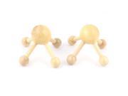 2pcs Wooden Body Tight Muscles Relaxation Massager Manual Massage Tool