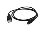 Unique Bargains USB 2.0 Male to 3.5x1.35mm DC Power Jack Female Cable Cord Black 80cm