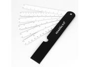 Unique Bargains Black Plastic Shell Foldable Scale Ruler for High Precision Draw Draft