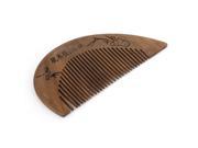 Unique Bargains Retro Wooden Natural Carved Pocket Comb Hair Care Tool Fine Tooth