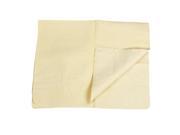 Unique Bargains Vehicle Glass Cleaning Chamois Cham Light Yellow Rectangle Shape Towel