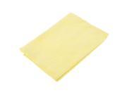 Unique Bargains Home Furniture Glass Water Absorb Clean Cham Towel 66cm x 43cm Yellow