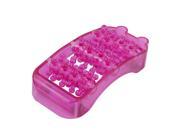 Rosy Red Plastic 12 Rollers Feet Relax Foot Roller Massager 7.3 Length