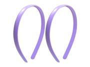 Unique Bargains 2 Pcs Purple Plastic Hair Hoop 1.2cm Wide Band Headband Ornament for Women