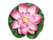 Unique Bargains Foam Lotus Flower Ornament Dark Pink White Green for Fish Tank