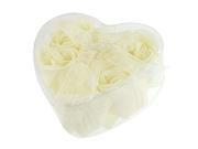 Unique Bargains 6 Pcs Scented Rose Flower Bath Soaps Petals Heart Shape Gift Box