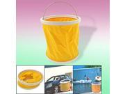Yellow Collapsible Water Bucket Fabric Folding Pail New