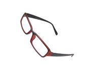 Unique Bargains Women Plastic Full Frame Plain Spectacles Eyeglasses Black Red