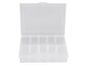 Plastic 10 Sections Jewelry Case Box Holder Container 13cm x 10cm x 2.5cm