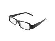 Unique Bargains Plastic Frame Arms Clear Lens Plain Glasses Black for Woman