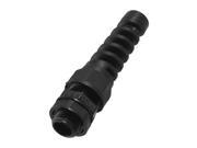 0.24 Length Thread Black Plastic M16A Waterproof IP67 Cable Joints
