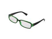 Women Carved Arms Plain Plano Glasses Spectacles Eyewear Black Green