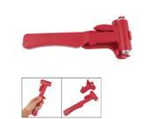 Car Red Plastic Embedded Cutter Window Emergency Hammer