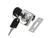 Unique Bargains Unique Bargains Home Metal Keyed Cabinet Lock for 3 8 Hinged Glass Door