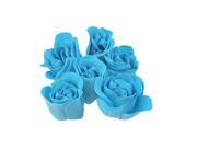 Unique Bargains 6Pcs Handmade Rose Scented Bath Soap Petal Flower Turquoise Blue
