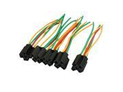 Unique Bargains 5 Pcs 5 Pin Wires Cable Relay Socket Harness Connector DC 12V for Car Auto