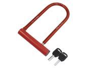 Durable U Shaped Soft Plastic Shell Alloy Bicycle Motorcycle Security Safeguard Lock w 2 keys