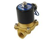 1 2BSP Female Thread 2 Way 2 Position Water Gas Solenoid Valve DC 12V