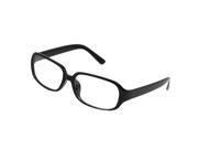 Unique Bargains Unique Bargains Ladies Rectangel Full Rim Clear Lens Black Plastic Frame Plain Spectacles