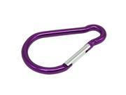 Hiking D Shaped Purple Clip Hook Large Aluminum Carabiner