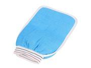 Elastic Cuff Body Shower Bath Glove Washing Massage Scrubber Blue