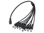 1 to 8 DC Power Splitter Cable Cord 5.5x2.1mm for CCTV Camera Security System
