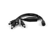Unique Bargains CCTV Security Female to Male 5.5x2.1mm 1 to 4 DC Power Splitter Cable 40cm 16