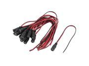 20pcs Red Black 9.8 Cable DC Connector Power Jack Female Plug 2.1x5.5mm