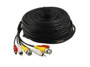 CCTV Camera DVR BNC DC Power Video Extension Black Cable Wire 30M