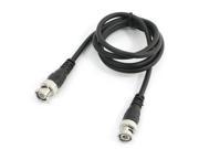 Unique Bargains CCTV Video Camera DVR Male to Male BNC Connector Coaxial Cable Black 1 Meter