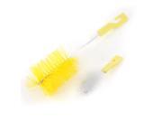 Nonslip Handle Yellow Nylon Brush for Baby Milk Bottle Nipple