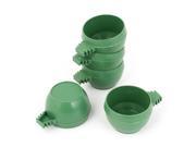 Unique Bargains Hamster Parrot Bird Cage Hanging Water Food Feeder Cup Bowl Green 5cm Dia 5pcs