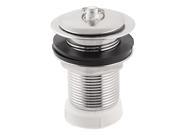 Unique Bargains Home Kitchen Silver Tone Metal Water Drain Strainer 40mm Threaded