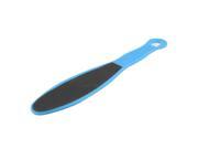 Plastic Handle Black Double Faces Foot File Callus Remover Pedicure Tool Blue