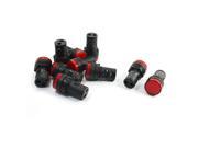 Unique Bargains 10 x AC DC 12V 20mA Red Signal Plastic Shell Industrial LED Indicator Lights