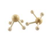 Unique Bargains 2pcs Wooden Full Body Acupoint Relaxation Massager Manual Massage Tool