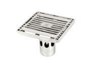 Kitchen Metal 3.7 Floor Drain Square Shaped Waste Grate Silver Tone
