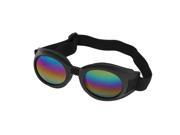 Unique Bargains Elastic Strap Black Frame Multicolor Lens Ski Cycling Goggles Glasses for Unisex