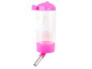 Unique Bargains 350ml Fuchsia Clear Dog Pattern Drinking Hanging Water Dispenser Bottle for Pets