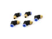 5pcs Pneumatic 6mm to 1 4BSP Male Thread 90 Degree Elbow Pipe Quick Fittings