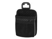 Unique Bargains Air Outlet Carbon Fiber Pattern Box Mobile Phone Pocket Bag Black for Auto Car