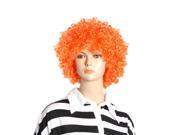 Unique Bargains Cosplay Adult Curly Hair Afro Clown Wiggery Wig Orange