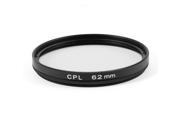Unique Bargains Camcorder Black Aluminum Frame 62mm PL CIR CPL Polarizer Filter Lens w Case