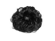 Unique Bargains Ladies Synthetic Fiber Hairpiece Bun PonyTail Hair Wig Scrunchie Black