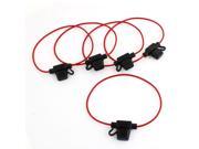 Unique Bargains Waterproof Car Boat Truck Red Wire Mini ATC Blade Fuse Holder 32V 20A 5 Pcs