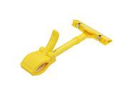 Unique Bargains Sign Price Tag Stanchion Yellow Plastic Clip on Holder